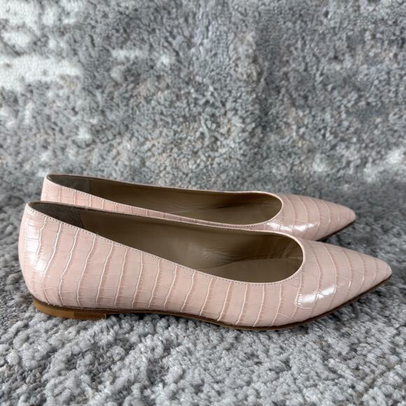 M Gemi Size 38EUR US7 Flats Slip On Pointed Toe Shoes Pink Casual Walking - Picture 3 of 8